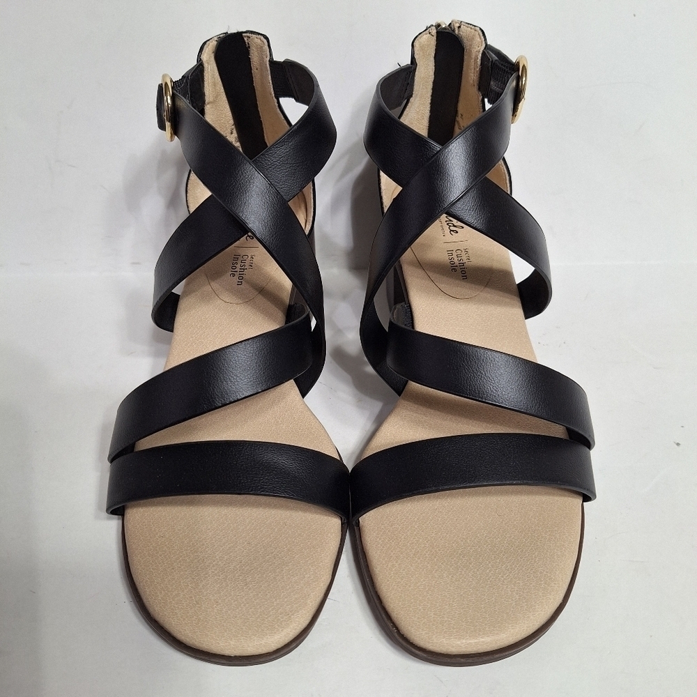 Life Stride Heritage Soft System Cushioned Insole Comfort Block Heel Sandals 9.5